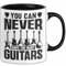 Gitarre Tasse Geschenk Gitarrist Rock Musiker Bassgitarre Rocker Geschenkidee Geburtstag You can never have too many guitars (Schwarz)