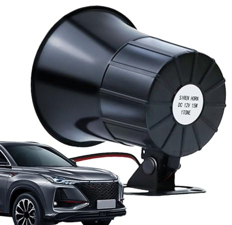 Mihauuke Auto-Alarmanlagen gegen Diebstahl mit Ton, Auto-Sicherheitsalarm - 110 dB kabelgebundene Alarmsirene, winkelverstellbar | Automatisches Diebstahlschutzsystem,