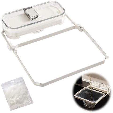 Abflusssieb für Küchenspüle mit 100 Filtermaschen, Sieb für Waschbecken und Küche (Weiß)