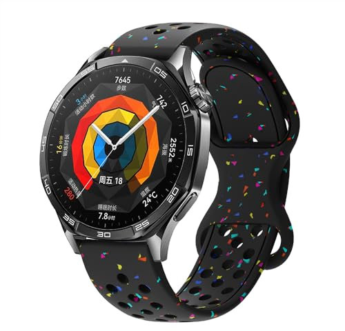 Deporte Correa para Garmin Vivoactive 4/Venu 3/Venu 2, 22mm Respirable Silicona Brazalete Pulsera de Repuesto para Garmin Forerunner 970/570 47mm/255/265 Music