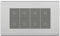 BG FBSTDM4G Brushed Steel Screwless 4 Gang Quad Master Touch Dimmer Switch Grey Inserts