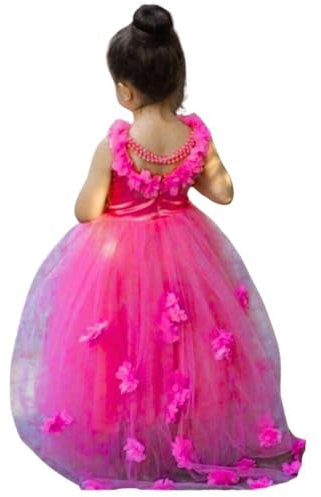 My Baby By Merry Abiti da cerimonia per bimba Rebecca Pearl per bambini: eleganti abiti da festa floreali senza maniche (3T, Fucsia)
