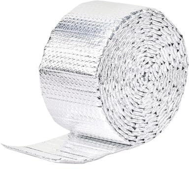 JOSUR 15 cm x 7,5 m Doppelblasen-Reflexfolienisolierung, isolierter Rohrwickelfolienkanal, for wetterfeste Dachböden, Fenster, Garagen