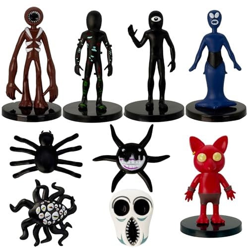 Gensly 9 Pcs Horror Monster Figures Horror Game Screech/Seek Mini Figures Cartoon Animal Action Figures for Decoration Collection for Halloween Chirstmans