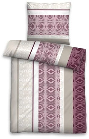 biberna Biancheria da letto in flanella fine 300985 135 x 200 + 80 x 80 cm, colore 547 stucco, lilla