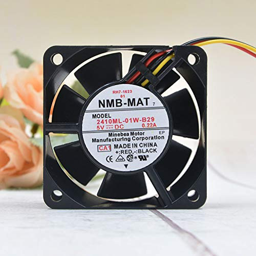 NMB 60x25mm 2410ML-01W-B29 5V 0.22A 6CM power supply computer motherboard CPU USB fan