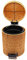GAOXIAO Kitchen Bins Recycling Double Pedal, Swing Bin for Home Rubbish Waste, Round Rattan Trash Can Wastebasket Wicker Woven Dustbin with Lid, Bathroom Family Garbage Can Deco Bin A 8L