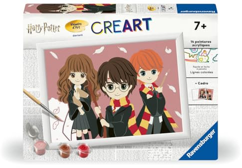 Ravensburger - CreArt Kids 18x24 cm - Numéro d'art - Portrait de Groupe/Harry Potter - Kit de Peinture par numéros - Dès 7 Ans - 25835