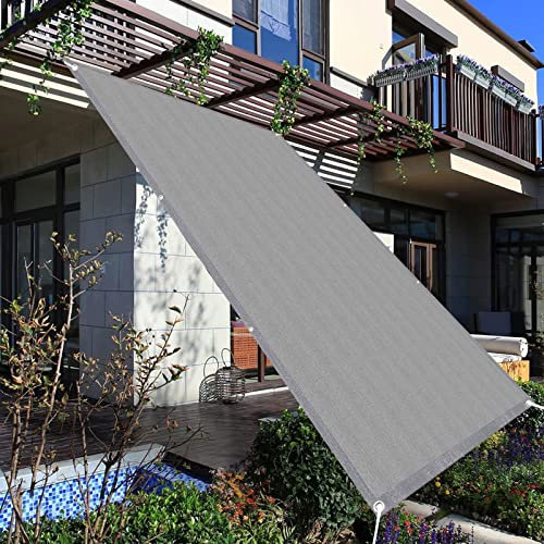 Auvent d'extérieur pour jacuzzi - 4 x 8,5 m - Couleur grise - Bloc à 95 % - Avec fixation