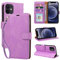 GOTOURED for iPhone 12 mini Case Wallet,Soft Leather Protective,3 Card Slots Holder RFID Blocking,Kickstand,Wrist Strap,Shockproof Folio Flip Cases Cover for iPhone 12 Mini (Purple)