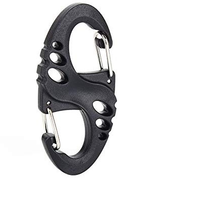 S Carabiner, 5x2,3 cm s doppelseitiger Carabiner Clip Climbing Hook Schlüsselbauer Schnalle Mini Paracord Hooks EDC -Zubehör für Camping -Fischerei -Wanderungen im Freien