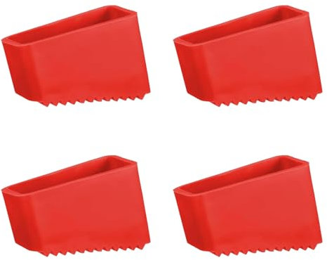 4 Stück Leiter Füße,Leiterfüße,Gummifüße Für Leitern,Rutschfeste Leiterfüße,Gummi-Leiterfüße,Material Gummi,Geeignet Für Teleskopleitern,Holzleitern,Schrägleitern(Rot)