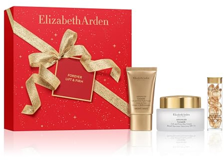 Elizabeth Arden – Forever Lift and Firm 3-teiliges Hautpflege-Geschenkset, Tagescreme mit LSF 15, Nachtcreme & Gesichtsserum, Anti-Aging Ceramid-Routine für straffere, hydratisierte Haut