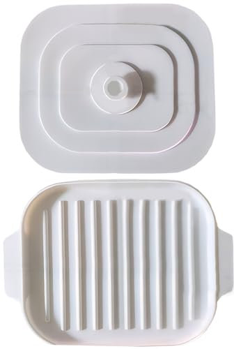 SMELEYOU Bacon Cooker, Microwave Bacon Tray Safe and Quick Silicone Pan with Lid ＆ Handles No Mess Crispy Tray ideal for Home Microwave Cooking