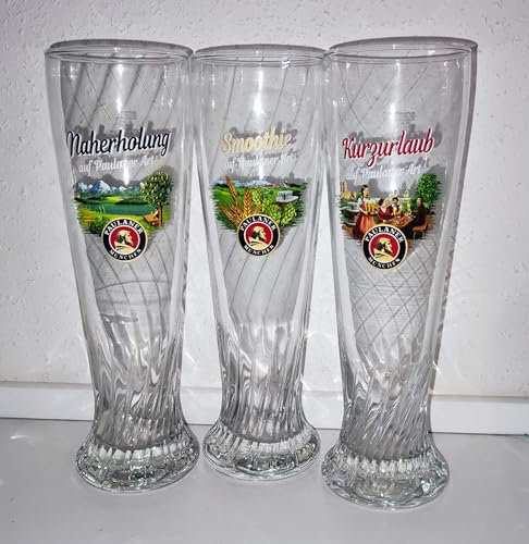 & AngiesStrickZauber verkauft: Paulaner Weißbiergläser/Naherholung - Smoothie - Kurzurlaub/SELTEN !!!