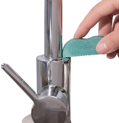 Edelstahl-Spülenreiniger – Rostreiniger | Gummi Kalkentferner von Töpfen, Wasserkochern, Wasserhahn, Spülbecken, Küchengeräten