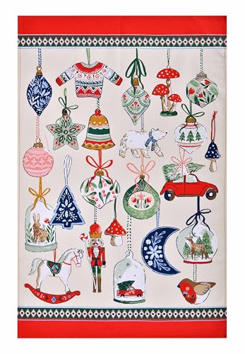 Ulster Weavers Christmas Ornaments Tea Towel - Cotton One Size in Multi