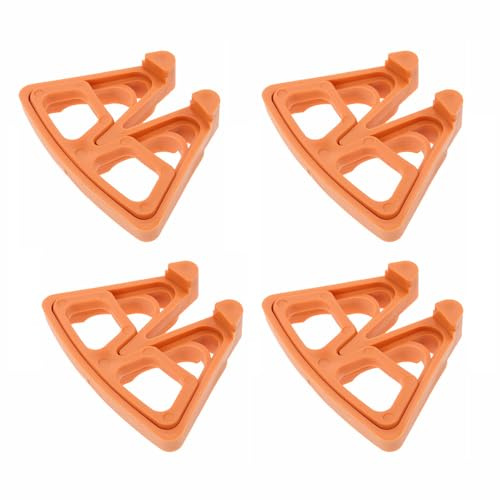 BE-TOOL Confezione da 4 piedini per vasi, arancioni, triangolari, per un migliore drenaggio dell'acqua, per giardino, patio, esterni