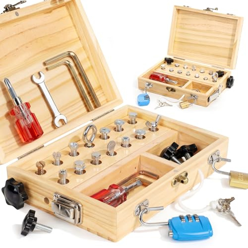 Lehoo Castle Montessori Herramientas Busy Board Madera Juguete 3+