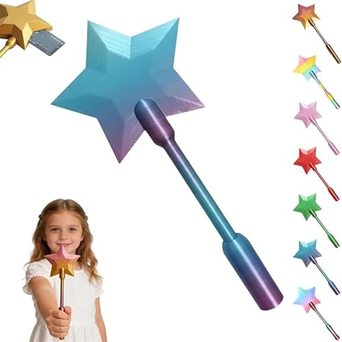 ZVD Varitas de Pago sin Contacto Impresas en 3D, Bastones Mágicos en Forma de Estrella y Varitas para Tarjetas de Crédito，Ideales para Fiestas y Diversas Situaciones (Azul violáceo)