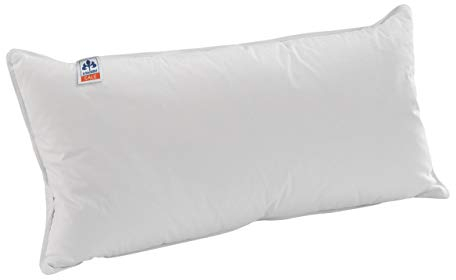 Irisette Federkissen Lola aus 100% Baumwolle mit Biese, 85% Federn / 15% Daunen (fest), 40 x 80 cm, weiß