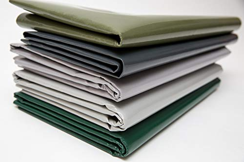 (620 g/m²) Lona para camión/Lona de PVC, 150 cm de Ancho - se Vende por Metros sin Ojales, Lona Protectora, Lona de Tela, ​​Lona Industrial (1,5m x 2m, Gris RAL7004)