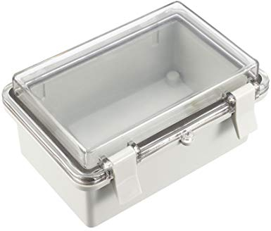 sourcing map ABS staubdicht wasserdicht IP65 Anschlussdose Klappschale Universal Electrical Project Enclosure Grau W PC Klare Abdeckung 150 x 100 x 70 mm (5,9 x 3,9 x 2,75 Zoll)