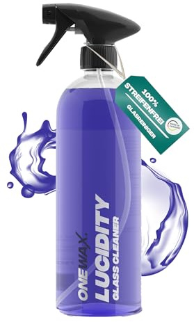 OneWax LUCIDITY Glass Cleaner Glasreiniger 750ml Sprühflasche für Streifenfreie Scheibenreinigung (1 STK) (750ml)