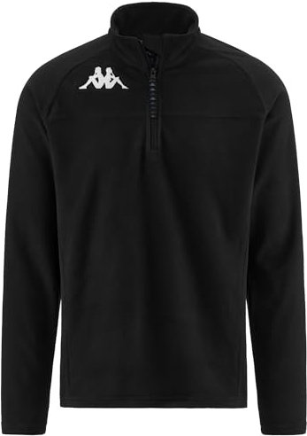 KAPPA 6CENTO 687B, Fleece Unisex-Adulto, Black, M
