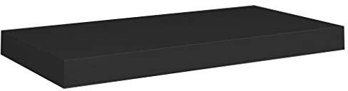 vidaXL Wandregal Schwebend Hängeregal Wandboard Bücherregal Regalbrett Schweberegal CD DVD Regal Dekoregal Schwarz 50x23x3,8cm MDF