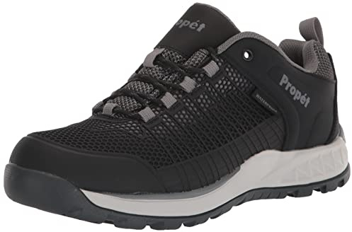 Propét Mens Vestrio Hiking Shoe, Black/Grey, 13 XX-Wide US