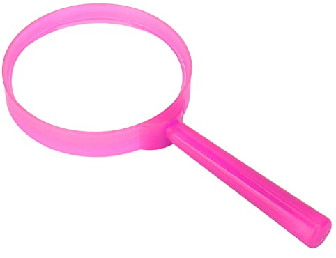 Mini loupe de lecture portable en verre de poche grande loupe durable bijoux HD loupe pour étudiants enfants personnes âgées lecture(Rose)