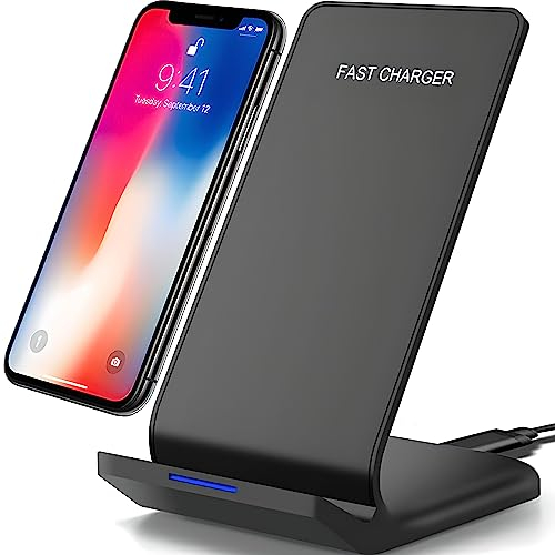 Retoo Stazione di ricarica induttiva, caricabatterie wireless veloce Qi per smartphone, Phone 12/11 PRO/X / 13, Wireless Charger Fast 10 W, supporto per telefono cellulare, Quick Charge 3.0