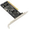 Bewinner Scheda PCI SATA a 4 Porte, Controller PCI SATA a 4 Canali con Trasferimento da 1,5 Gbps, unità Disco, Scheda di Espansione SATA di Facile Installazione per PC Desktop
