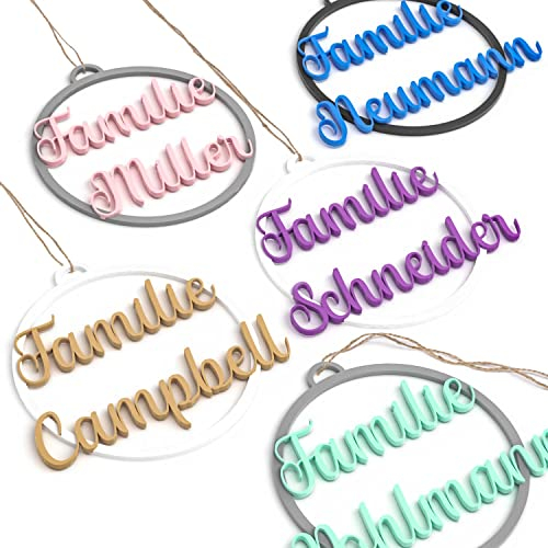 Familien Türschild Personalisiert Tür Namens Schild Wand Schriftzug Individuell