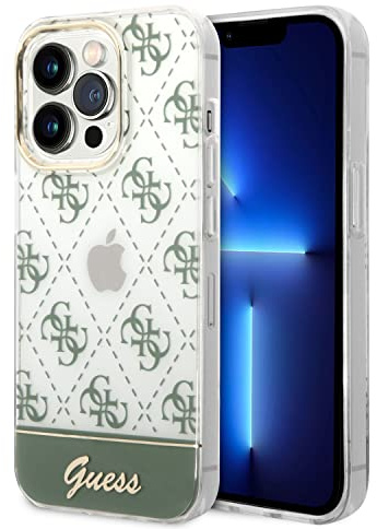Guess GUHCP14LHG4MHA hülle für iPhone 14 Pro 6,1 Khaki hardcase 4G Pattern Script