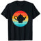 Teekanne Silhouette Retro Vintage Sonnenuntergang 70er 80er Jahre Used-Look T-Shirt
