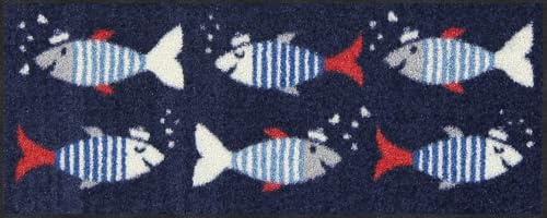 Salonloewe Minimatte Sailor Fish I Schmutzfangmatte & Fußabtreter für Innen 30 x 75 cm