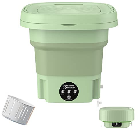 8L Portable washing machine, Camping washing machine, Mini washing machine for Washing Baby Clothes, Underwear, Suitable for Camping, RV, Travel, Small Spaces, Lightweight(UK power)