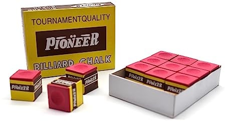 Billard Zubehör Billardkreide Billard Chalk Pioneer, 12er Pack (Rot)