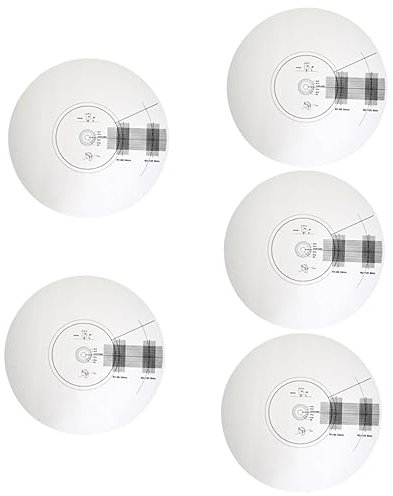UKCOCO 5st Eingabestift-kalibrierscheibe Plattenteller Matte Pickup-kalibrierung Vinyl Aufzeichnungsanpassungstool Einstelllineal Einstellwerkzeug Weiß Tintenpatrone Musik Acryl