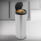 ML-Design Mülleimer mit Sensor 50L aus Edelstahl, Silber, Rund, automatisches Öffnen & Schließen, Abfalleimer berührungslos, Müllbehälter mit Bewegungssensor, LED-Anzeige, Klemmring, für Küche & Büro