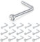 AVYRING 60 Stück Silber Nasenpiercing Stecker L-Form Chirurgenstahl Piercing Schmuck mit Zirkonia 22G (0,6 mm) 1,5 mm 2,0 mm 2,5 mm