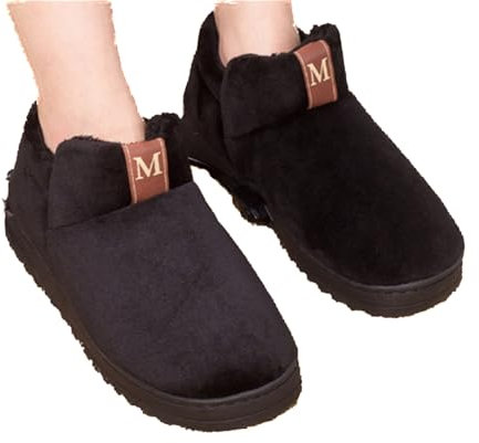 Heated Women Men Foot Warmer Rechargeable Electric Heating Slippers with 2 Temp Settings, Under Desk Plush Slippers for Pain Relief (NO.4, Adult, Women, 10, Numeric, UK Footwear Size System, Medium)