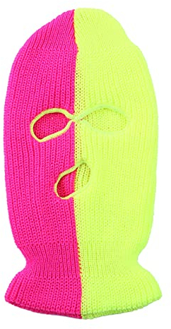 Winter Mütze Herren Sturmhaube Maske Balaclava Skimaske Damen Sturmmaske für Kälteschutz im Outdoor-Sport Warme Skimütze Strickmütze Unisex Mützen Gelb