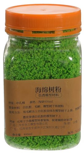 Yardwe 1 Schwamm-landschaftsbau-Baum-Pulver Grün Für Statisches Gras Künstliches Pflanzendekor Beflockungspulver Kleid Baum Gras Bastelgras Verbreitung Modell