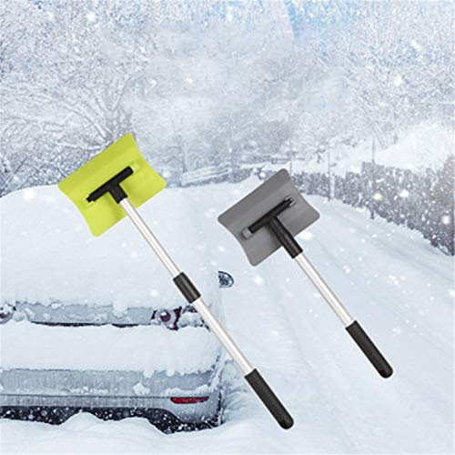 Rascador de hielo para coche, pala de hielo, pala de nieve, ventana, cocina, baño, limpiaparabrisas para hielo, nieve (color: gris, tamaño: 17 x 13 x 4 cm)