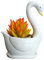 MODUDY Kleiner Schwan-Blumentopf, Schöner Schwan, Kreativer Bonsai-Topf, Weißer Keramik-Pflanztopf, Porzellan-Sukkulenten-Topf in Schwanenform, Mini-Blumentopf, Hausgarten-Dekoration(Weiß)