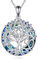 YFN 90th Birthday Gifts Necklace for Grandma Sterling Silver Tree of Life Necklace with Blue Crystal Mothers Day Christmas Jewelry Gifts for Mother Women Wife Girlfriend(90th)