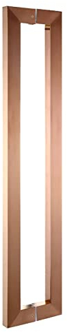 Türgriff für Badezimmer-Glastüren, Griff für Innen- und Außenbereich, Schiebetür für Scheune, quadratisches Eingangstor, gebürsteter Edelstahl/100 cm/39,3 Zoll